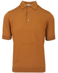 Al Duca d'Aosta - Ribbed-Trim Cotton Polo Shirt - Lyst