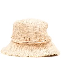 Ruslan Baginskiy - Logo-Patch Straw Bucket Hat - Lyst