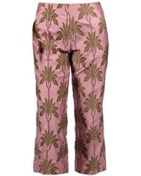 ODEEH - Leaf-Patterned Jacquard Trousers - Lyst