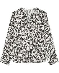 Marc O' Polo - Button-Up Blouse Met Dierenprint - Lyst