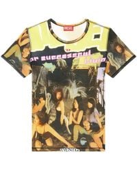 DIESEL - T-shirt T-Uncutie-Long-P8 à imprimé graphique - Lyst