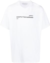 Off-White c/o Virgil Abloh - T-shirt Spiral Opp in cotone - Lyst