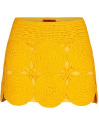 Simon Miller - Crochet-Appliquéd Mini Skirt - Lyst