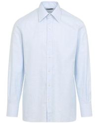 Tom Ford - Geruit Katoenen Overhemd - Lyst