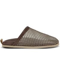 forte_forte - Strass Mesh Sandals - Lyst