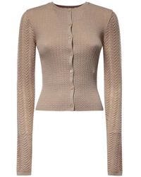Acne Studios - Pointelle Gebreid Vest Met Chevron Mouwen - Lyst