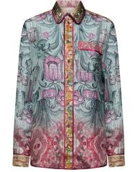 Pierre Louis Mascia - Aloe Silk Shirt - Lyst