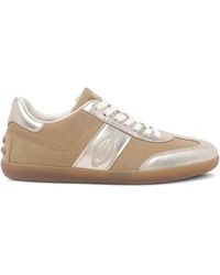 Tod's - Tab Logo Suede Sneakers - Lyst