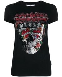 Philipp Plein - Rhinestone-Embellished Short-Sleeve T-Shirt - Lyst