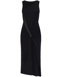 MM6 by Maison Martin Margiela - Overlapping-Panel Midi Dress - Lyst