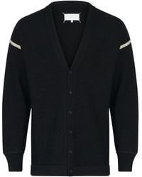 Maison Margiela - Ribbed Wool Elbow-Patch Cardigan - Lyst