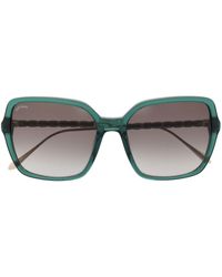 Aspinal of London Square-frame Sunglasses - Green