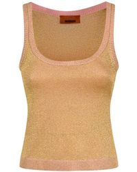 Missoni - Metallic-Effect Scoop-Neck Top - Lyst