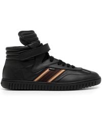 Bally - Side-stripe Leather High-top Sneakers - Lyst