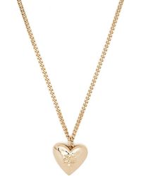 Karl Lagerfeld - Heart-pendant Chain Necklace - Lyst