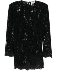 Aniye By - Lace-Overlay Belted Mini Dress - Lyst