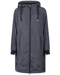 Herno - Hooded Zip-Fastening Coat - Lyst