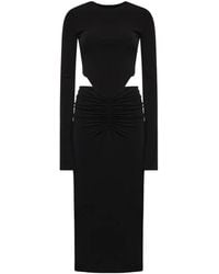 ANDAMANE - Heloise Cut-Out Ruched Midi Dress - Lyst