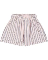 Laneus - ストライプ ワイドショートパンツ - Lyst