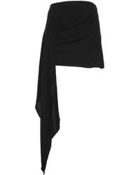 ANDAMANE - Draped Ruched Mini Skirt - Lyst