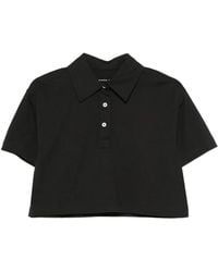 Liviana Conti - Cropped Polo-Collar Polo Top - Lyst