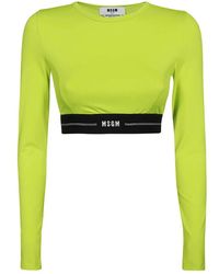 MSGM - Cropped T-Shirt - Lyst