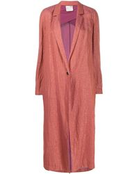 Forte Forte Mantel Met Enkele Rij Knopen - Oranje