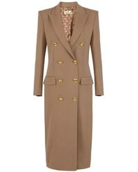 Elisabetta Franchi - Double-Breasted Buttoned Coat - Lyst