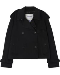 Burberry - Cropped Cashmere Mayfair Trench Jacket - Lyst