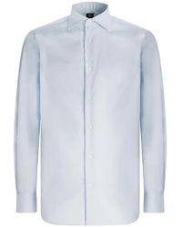 BOGGI - Windsor-Collar Pinpoint Shirt - Lyst