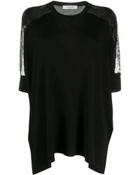 Valentino Garavani - Lace Panel Detail Knitted Top - Lyst