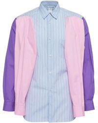 Comme des Garçons - Gestreiftes Hemd im Layering-Look - Lyst