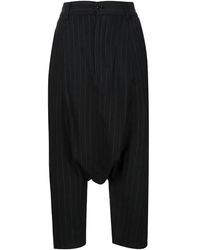 Comme des Garçons - Pinstripe Drop-Crotch Trousers - Lyst