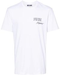 Moschino - T-shirt en coton à slogan imprimé - Lyst