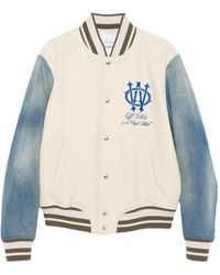 Off-White c/o Virgil Abloh - Veste Bomber À Manches En Jean - Lyst