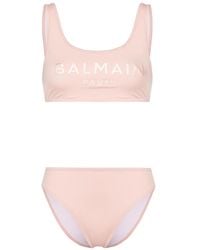 Balmain - Bikini Met Geborduurd Logo - Lyst
