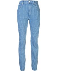 Mugler Jersey tapered con paneles - Azul