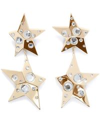 Area - Crystal-embellished Star Drop Earrings - Lyst