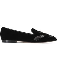 Arteana - Velvet Feather Loafers - Lyst