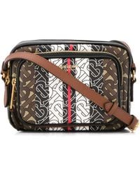 Burberry Kuriertasche mit Monogrammmuster - Braun