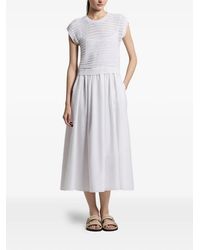 Peserico - Crocheted-Detail Midi Dress - Lyst