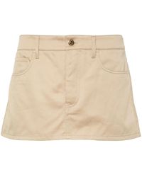 Miu Miu - Minirock Mit Logo-Applikation - Lyst