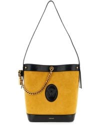 Versace - Small Pivot Medusa Cameo Bucket Bag - Lyst