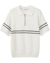 DUNST - Striped Half-Zip Polo Shirt - Lyst