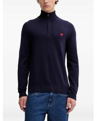 HUGO - Pull À Col Montant Zippé - Lyst