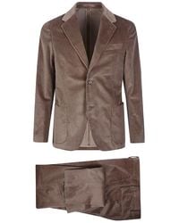 Lardini - Corduroy single-breasted suit - Lyst