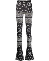 The Attico - Paisley-print Flared Trousers - Lyst