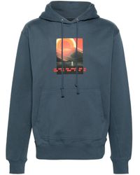 Helmut Lang - Graphic-Print Cotton Hoodie - Lyst