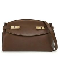 Ferragamo - Pouch grande hug de piel - Lyst