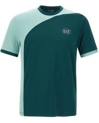 EA7 - Colour-Block T-Shirt - Lyst